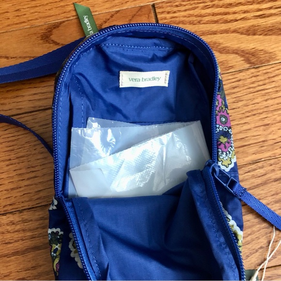 Vera Bradley Ripstop Lorman Blue Floral Sling Bag Kew Gardens Blue Size S NWT - Picture 5 of 7